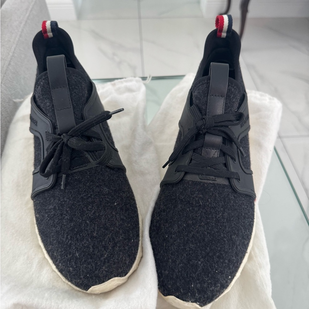 Moncler Emilien Rubber and Leather Trimmed Neoprene Sneakers